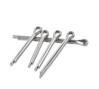 100 Uds M4-M8 304 pasador dividido de acero inoxidable pinza pelo elástica posicionamiento en forma U Pin abrazadera abierta para Remolque Tractor Camión(M4x45mm)