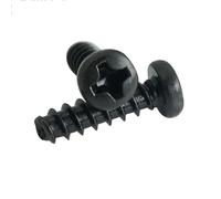 100 Uds Mini Phillips Cross empotrado cabeza plana tornillo autorroscante M1 .2 .4 .7 M2 .3 .6 M3 .5 M4 M5 acero al carbono negro(12mm,M4 x100pcs)