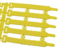 100 Uds pájaro paloma codorniz pollo anillo de pie suave calidad PVC 0,8mm 1,0mm 1,2mm 1,4mm 1,6mm anillos 5 colores(Yellow 100 pcs)