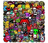 100 Uds. Pegatinas de smorfia di personalità calcomanías para botella de agua, portátil, equipaje, coche, bicicleta, pegatinas de vinilo impermeables, paquete