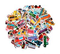 100 Uds Pegatinas Infantiles Vehículos, Pegatinas Vehículos de Construcción Pegatinas de Transportes Pegatinas de Camiones para Botellas de Agua Monopatín Computadora Manualidades de Bricolaje