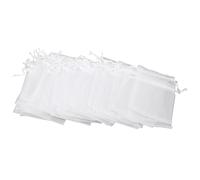 100 Uds Pequeñas Bolsas Transparentes, Material de Organza, Cierre de Cordón, para Joyería, Dulces, Deshierbe