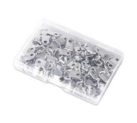 100 Uds perchas para cuadros marco niquelado fuerte juego de cables con tornillos gancho de lona soporte de pared para decoración de pared anillos en D