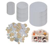 100 Uds Placas Metálicas Autoadhesivas para Set Tonie en 3 Tamaños (20 PCS×15 mm, 40 PCS×20 mm, 40 PCS×30 mm) Grosor 0,3 Mm, sin Imanes - Usar con Imanes