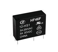 100 Uds relé de HF46F 5-HS1 HF46F 12-HS1 HF46F 24-HS1 HF46F-5-HS1 HF46F-12-HS1 HF46F-24-HS1 4Pin 5V 12V 24V 5A DIP4