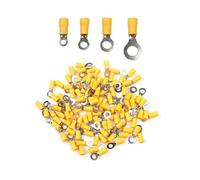 100 Uds RV5.5-5 RV5.5-6 RV5.5-8 terminales de anillo amarillo aislado Cable conectores de engarce eléctrico bloque de terminales (Color : RV5.5-6, Size : 100PCS)