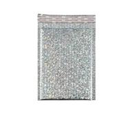 100 Uds. Sobre de correo plateado con láser bolsa de mensajería impermeable bolsa de embalaje de sobre acolchado para envío-plateado-15 * 20cm