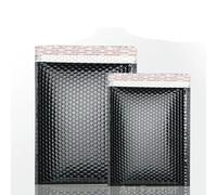 100 Uds. Sobre De Correo Rosa Bolsa De Mensajería Impermeable Sobres Acolchados Embalaje De Envío-Negro-15 * 20cm