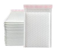 100 Uds. Sobres acolchados autosellados de burbujas polietileno for correo, bolsas sobres embalaje envío para Cosméticos(White,13 * 15cm)