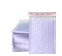 100 Uds. Sobres de correo acolchados con burbujas, paquetes envío, bolsa embalaje sobres, autosellados para Cosméticos(Purple,13 * 18cm)