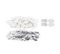 100 Uds. Suministros for hacer botones en blanco, piezas de insignia redondas de 25-75mm, Kit de pines esmerilados de plástico/Metal, bricolaje eficiente(Plastic 100PCS,32mm)