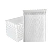 100 Uds. Suministros for pequeñas empresas, bolsas de embalaje burbujas rosadas for empaquetar productos, paquete entrega, sobre envío para Cosméticos(WHITE,15 * 18cm)