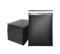 100 Uds. Suministros para pequeñas empresas Pink Bubble Mailer Paquete de entrega Embalaje Bolsas de envío para empacar productos Mailers Envelope-black,13 * 18cm