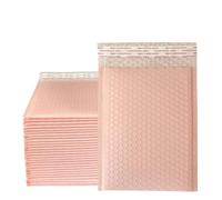 100 Uds. Suministros para pequeñas empresas Pink Bubble Mailer Paquete de entrega Embalaje Bolsas de envío para empacar productos Mailers Envelope-Light pink,15 * 18cm