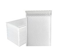100 Uds. Suministros para pequeñas empresas Pink Bubble Mailer Paquete de entrega Embalaje Bolsas de envío para empacar productos Mailers Envelope-white,18 * 23cm