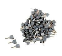 100 Uds tubo de doble alambre TE0508 7508 0,5~6.0mm² prensa en frío extremo cobre casquillo forma Terminal Tubular aislado(Szary,TE4009)