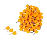 100 Uds tubo de doble alambre TE0508 7508 0,5~6.0mm² prensa en frío extremo de cobre casquillo en forma de tubo Terminal Tubular aislado(Orange,TE0508)