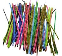 100 Uds tubo de vástago chenilla DIY juguetes creativos palitos limpiadores Material hecho a mano tiras felpa Para Artesanales(Mix colors2)