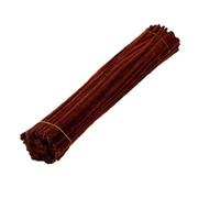 100 Uds tubo de vástago chenilla DIY juguetes creativos palitos limpiadores Material hecho a mano tiras felpa para Hacer Flores(Wine red)