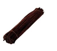 100 Uds tubo de vástago chenilla DIY juguetes creativos palitos limpiadores Material hecho a mano tiras felpa Para Bricolaje(Coffee)