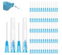 100 unidades 23 G 0,6 x 25 mm de acero inoxidable para rellenar, accesorios dosificadores de acero inoxidable para líquidos de relleno, tubos de recarga para industria, hobby y bricolaje