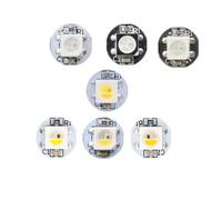 100 unidades 5050 SMD WS2812B RGB / SK6812 RGBW WWA direccionables chips LED con placa de circuito impreso (10 mm x 3 mm), disipador de calor, placa de circuito impreso negro/blanco, CC 5 V (WS2812B