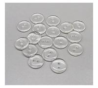 100 Unidades Botones Transparentes De Resina Redondos De Dos Agujeros Para Camisas