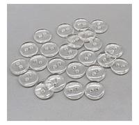 100 Unidades Botones Transparentes De Resina Redondos De Dos Agujeros Para Camisas