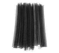 100 unidades de alambre para encuadernación A4, alambre de doble lazo de 1/2 pulgada de diámetro para, anillo de encuadernación doble de hierro recubierto de nailon con paso (Negra)