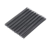 100 unidades de anillas de alambre de doble lazo, diámetro de 9/16 pulgadas, paso 3:1, espiral de 34 lazos para documentos A4, capacidad para 120 hojas, con recubrimiento de (Negra)