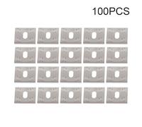 100 unidades de arandela conductora de puesta a tierra para PV, junta conductora de acero inoxidable para PV solar para protección contra rayos, capa de óxido anódico perforada en