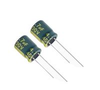 100 unidades de condensadores electrolíticos enchufables de 400 V y 4,7 UF de alta frecuencia y baja resistencia de 8 x 10 mm.