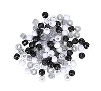 100 Unidades de Cuentas para el Cabello Transparentes de Plástico, Cuentas de Enlace para Adornos de Trenzas de Cabello DIY