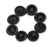 100 unidades de dedos antideslizantes de látex para reparación electrónica y arte de uñas, almohadillas de goma reutilizables para proteger contra el polvo y los arañazos, color blanco (negro)