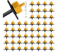 100 unidades de emisor de riego por goteo, Kalolary 1/2 GPH, compensación de presión, gotero de 1/4 pulgadas, cabezal de flujo constante para emisores de presión 2L/H