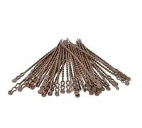 100 unidades de encuadernación de bolas, reutilizables, 3,5 x 120 mm, color marrón