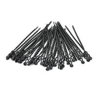 100 unidades de encuadernación de bolas, reutilizables, 3,5 x 120 mm (negro)