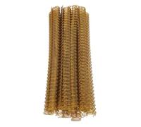 100 unidades de espirales para encuadernación, de encuadernación de doble alambre con 34 vueltas y paso 3:1, diámetro de 14,3 mm, aptos para papel A4 de hasta 120 hojas, (Oro)