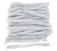 100 unidades de espirales para encuadernación, diámetro de 16 mm, 48 dientes, paso de 4:1, espinas de plástico PVC para papel A4, soporta hasta 140 hojas, compatible con máquinas (Blanca)
