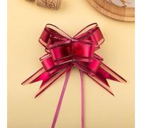100 unidades de lazo de regalo con cinta de regalo, arcos, arcos para envolver regalos, lazos decorativos para fiestas, bodas, cumpleaños, decoración para regalos, bolsas de azúcar, color rojo vino