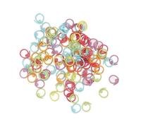 100 unidades de marcadores de puntos de punto, marcadores metálicos para ganchillo y tejido a mano, marcadores de puntos multicolores y multiusos con diseño de mini lazo abierto