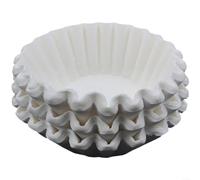 100 unidades de papel de filtro de café en forma de flor W250/90 con agujeros para ollas de café expreso y moka, filtro fino de madera natural para una extracción uniforme y sabor puro, (blanco)