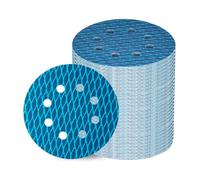 100 unidades de papel de lija para lijadora orbital, rombo de bloqueo, disco de repuesto, 12,7 cm, 8 agujeros, papel de lija y papel para lijadora orbital