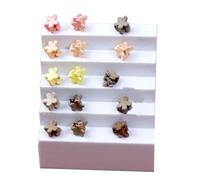 100 unidades de pequeñas horquillas para el cabello, minihorquillas tipo garra para mujeres y niñas, accesorios portátiles para el cabello en colores vivos mezclados con forma de l (Y)