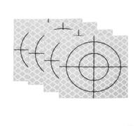 100 unidades de reflectores de estación total de 0/30/40/50/60 mm, cinta reflectante acrílica plateada para topografía, túnel, puentes, edificios (6 cm x 6 cm)