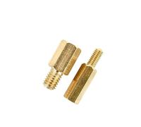 100 unidades de separadores hexagonales latón macho-hembra M2, .5, M3 y M4 for placa base, soportes for PCB, tornillos montaje en rack, espaciadores for columnas(10mm,M3(Head 3mm))