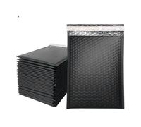 100 unidades de sobres de embalaje negro, sobres de correo, sobres verdes para envío, relleno de bolsa autosellante, negro, 13 * 15cm