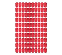 100 unidades de tapa de extremo de PVC roja, protector redondo y flexible para hilos macho, tapa de tubería retardante de llama para juntas hidráulicas, válvulas y bridas (12mm)