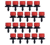 100 Unidades Goteador Riego Flujo Ajustable Rojo