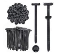 100 Unidades Hebilla universal de nailon,soporte de nailon resistente a los rayos UV,placas de protección inferiores aplicables al motor, forros de automóviles, reparación